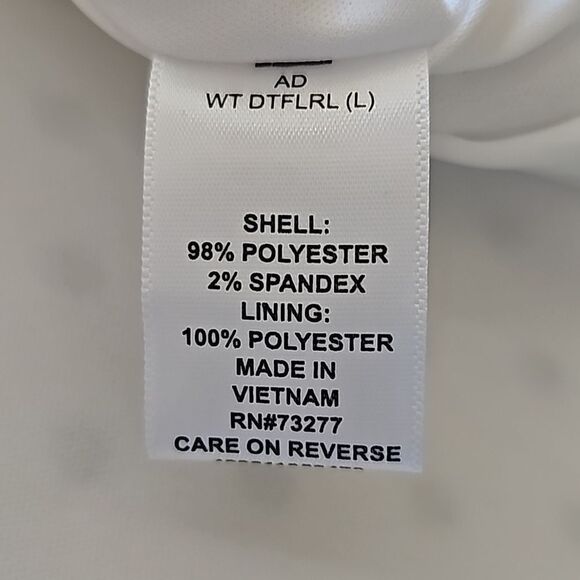 Elle floral and polka dot sleeveless zipper back lined dress size large - Picture 10 of 11